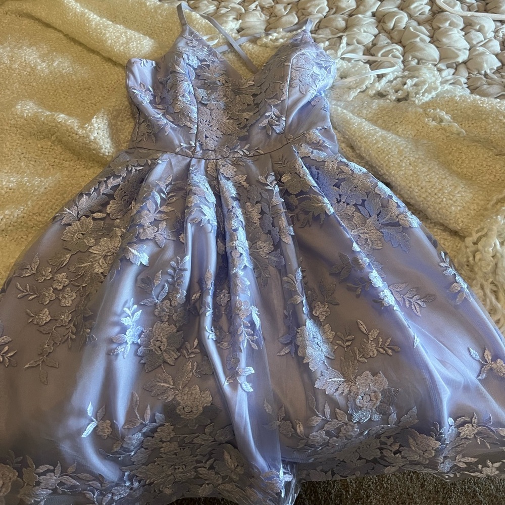Purple dress with lace